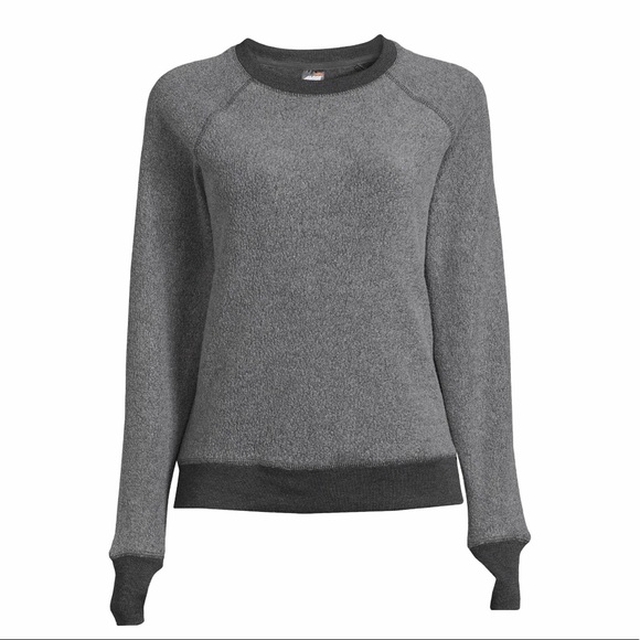Avía Reverse Fleece Long Sleeve Gray Top Size XL(16-18) NWT - Picture 1 of 9